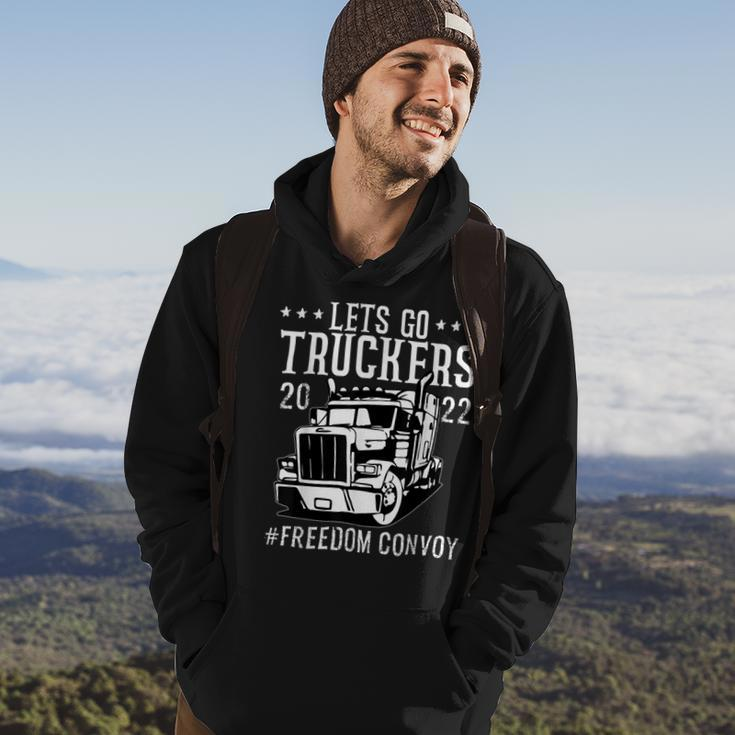 Trucker Trucker Support Lets Go Truckers Freedom Convoy Hoodie Lifestyle