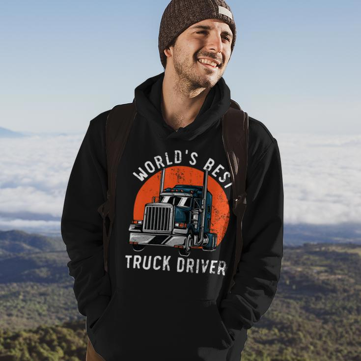 Trucker Worlds Best Truck Driver Trailer Truck Trucker Vehicle Hoodie Lifestyle