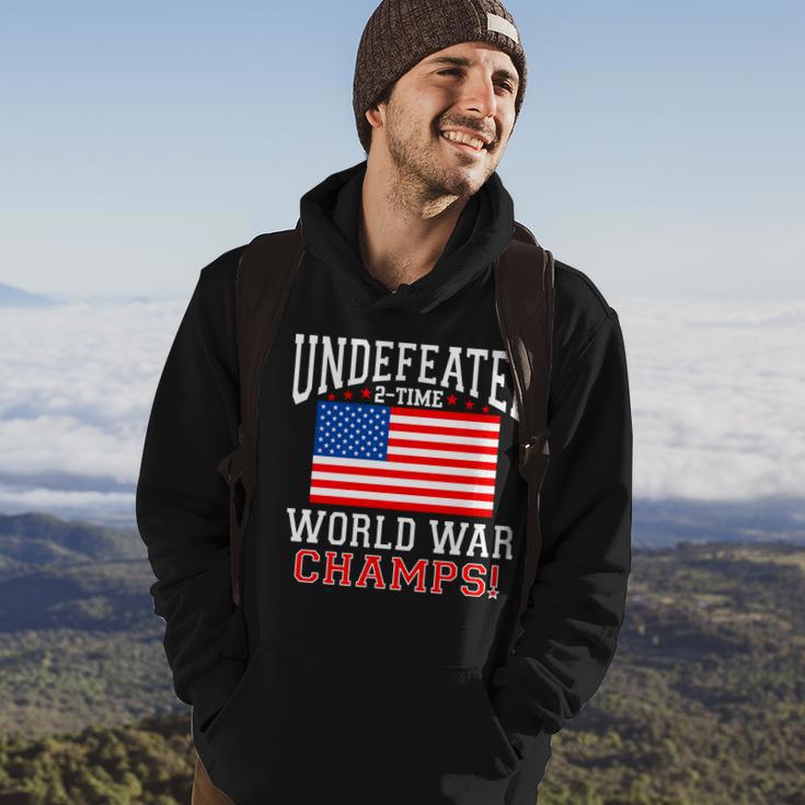 Undefeated 2-Time World War Champs Hoodie Lifestyle