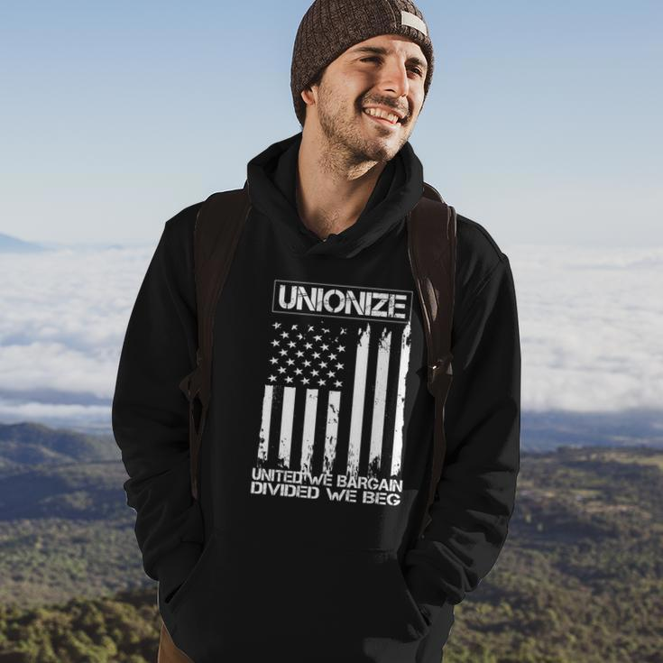 Unionize United We Bargain Divided We Beg Usa Union Pride Great Gift Hoodie Lifestyle
