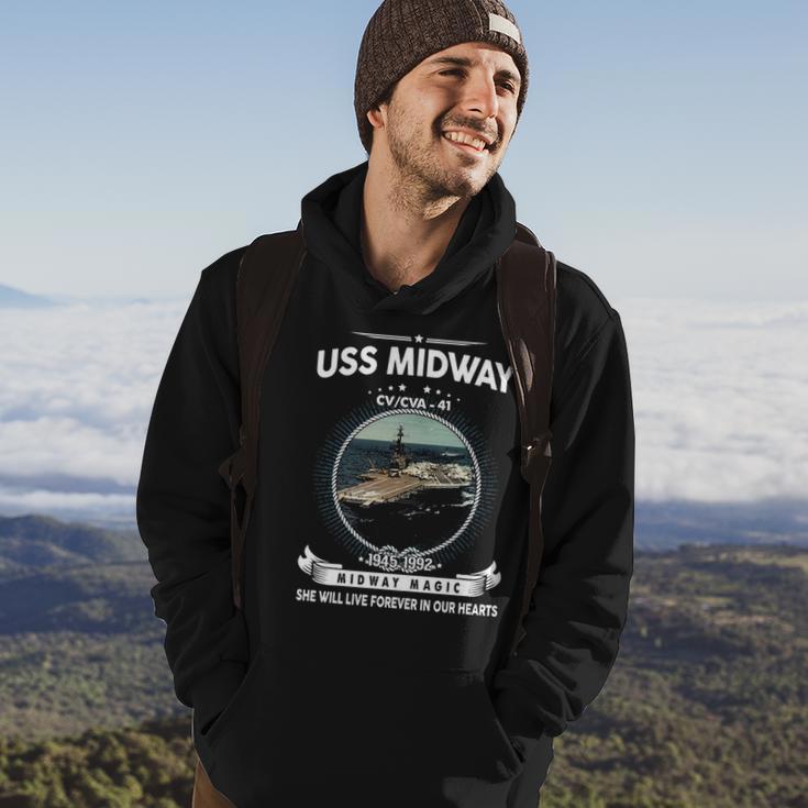 Uss Midway Cv 41 Front Style Hoodie Lifestyle