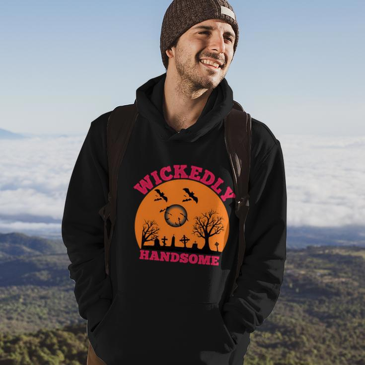 Wickedly Handsome Funny Halloween Quote Hoodie Lifestyle
