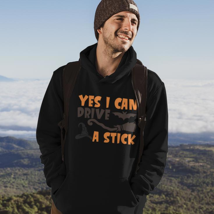 Yes I Can Drive A Stick Halloween Quote V2 Hoodie Lifestyle