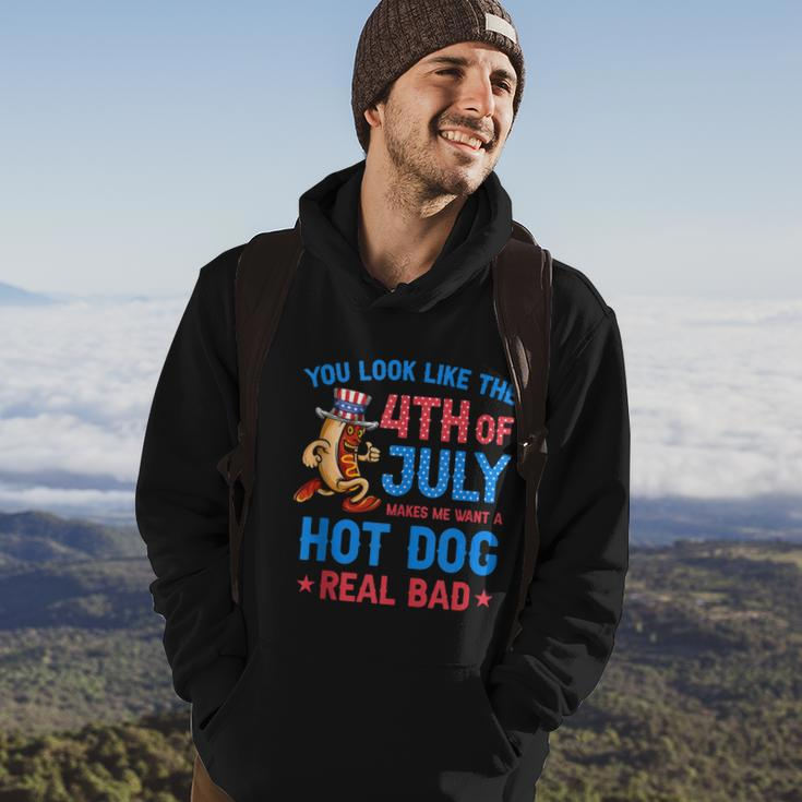 You Look Like 4Th Of July Makes Me Want A Hot Dog Real Bad V3 Hoodie Lifestyle