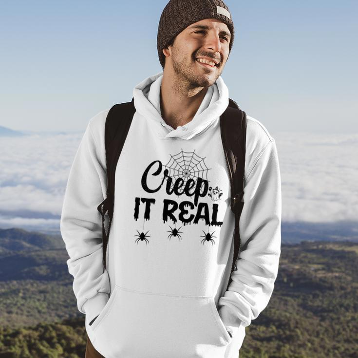 Creep It Real Halloween Quote Saying Hoodie Lifestyle