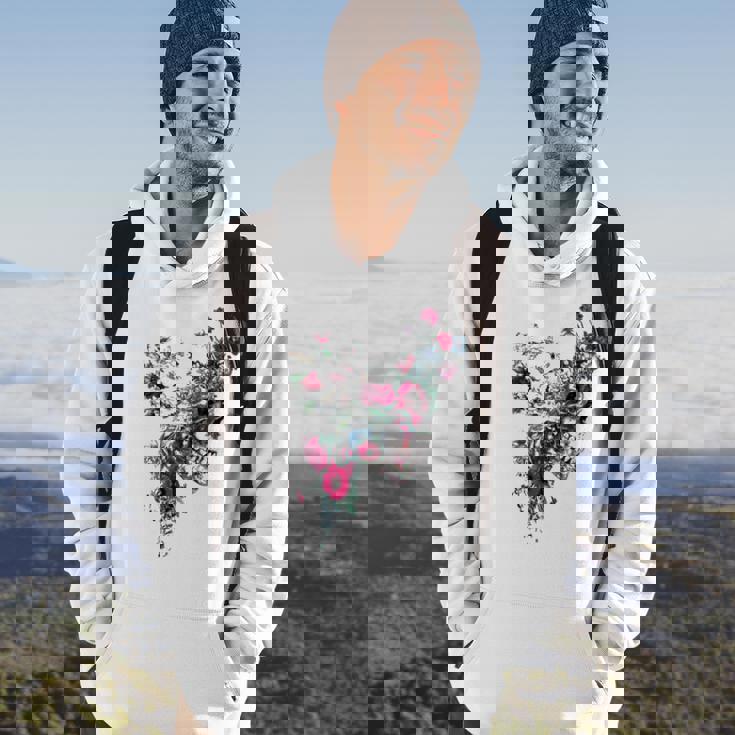 Graphic Design Cool Simple Hoodies Fashion Novelty Skull Flowers