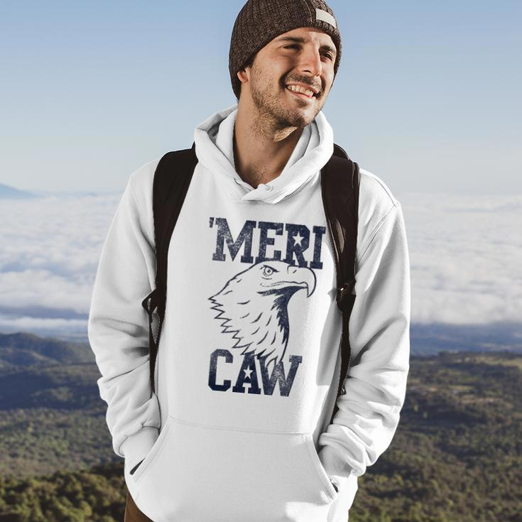 Meri Caw Eagle Head Graphic 4Th Of July Hoodie Lifestyle