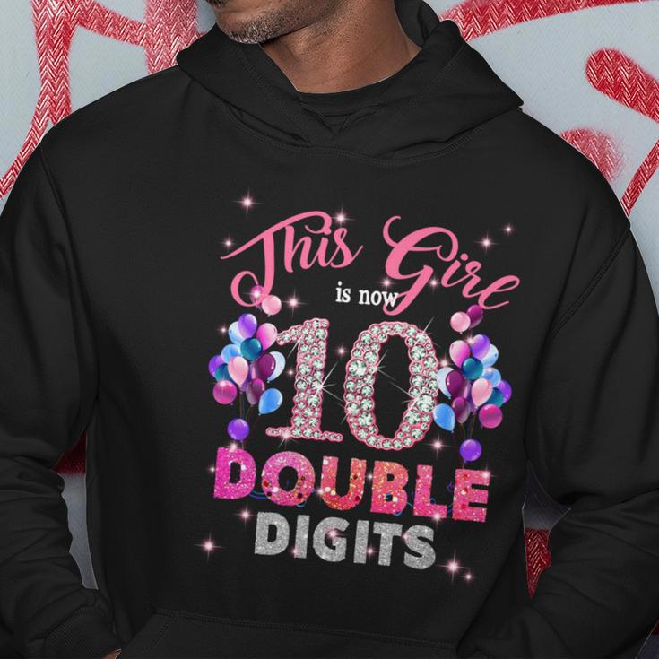 10Th Birthday Funny Gift This Girl Is Now 10 Double Digits Meaningful Gift Hoodie Unique Gifts