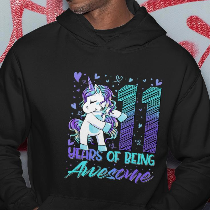 11Th Birthday 11 Year Old Girl Funny Flossing Unicorn Party Hoodie Unique Gifts