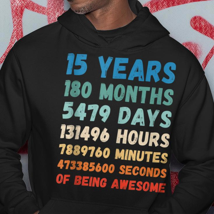 15Th Birthday 15 Years Of Being Awesome Wedding Anniversary Hoodie Funny Gifts