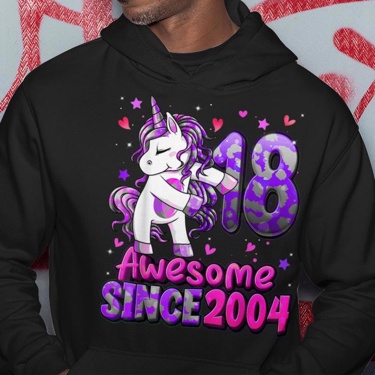 18 Years Old Unicorn Flossing 18Th Birthday Girl Unicorn Hoodie Funny Gifts