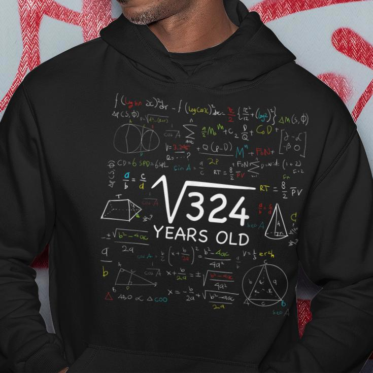 18Th Math Birthday 18 Year Old Gift Square Root Of 324 Bday Hoodie Personalized Gifts