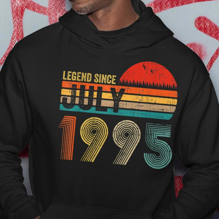 27 Years Old Retro Birthday Gifts Legend Since July 1995 Hoodie Funny Gifts