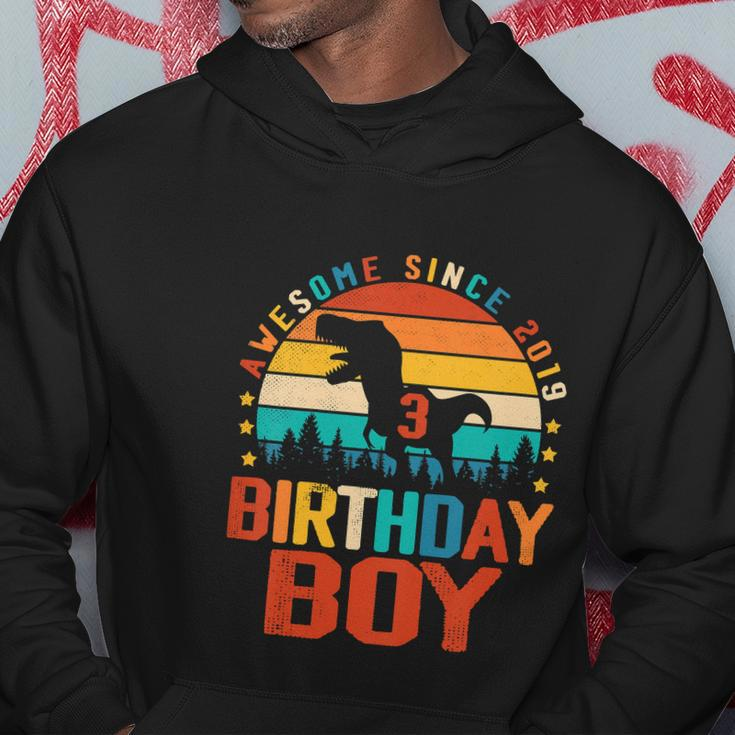 3Rd Birthday Funny Dinosaur 3 Year Old Hoodie Unique Gifts