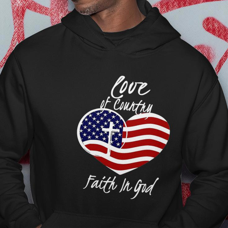 4Th Of July Funny Christian Faith In God Heart Cross Hoodie Unique Gifts