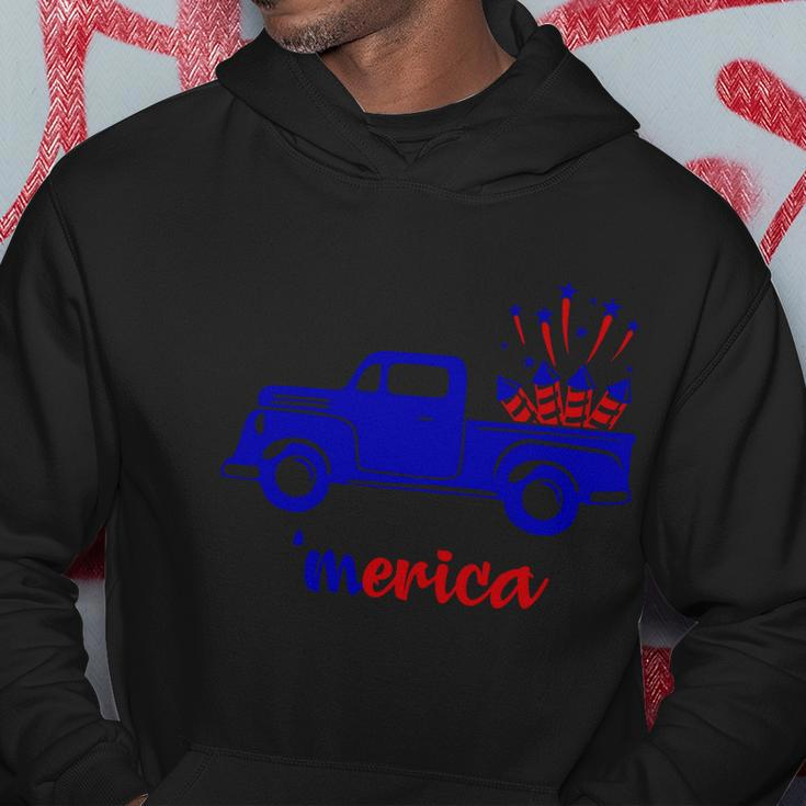 4Th Of July Meria Truck Fireworks Freedom Hoodie Unique Gifts