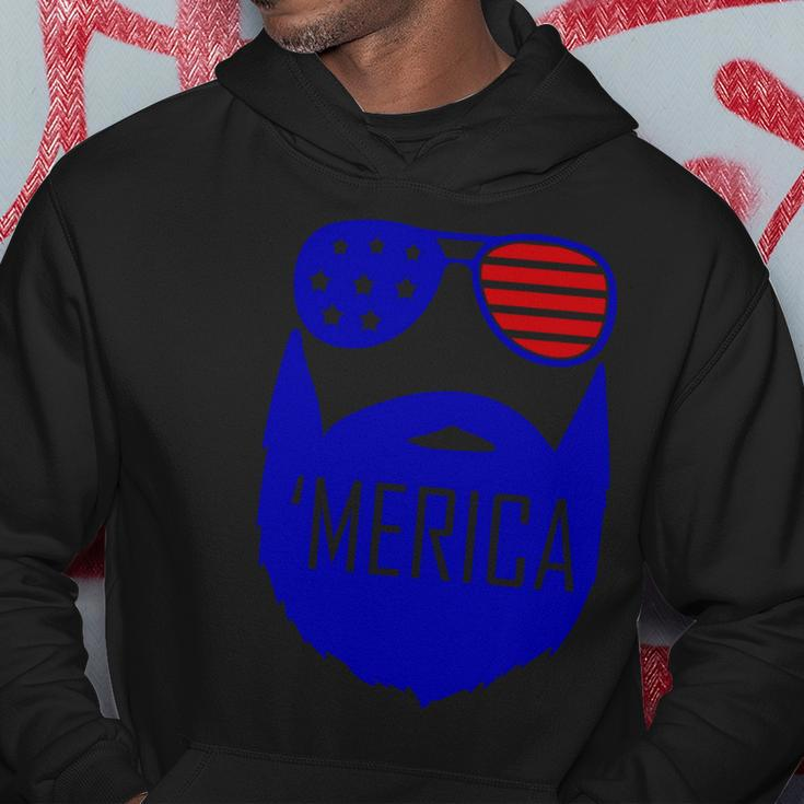 4Th Of July Merica Bearded Glasses Proud American Hoodie Unique Gifts