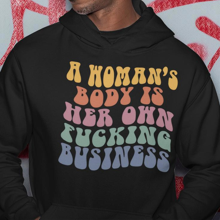 A Womans Body Is Her Own Fucking Business Vintage Hoodie Unique Gifts