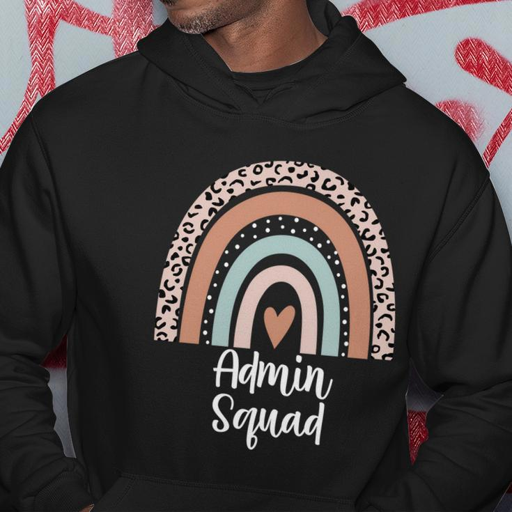 Admin Squad Rainbow Leopard Administrative Team Office Meaningful Gift Hoodie Unique Gifts
