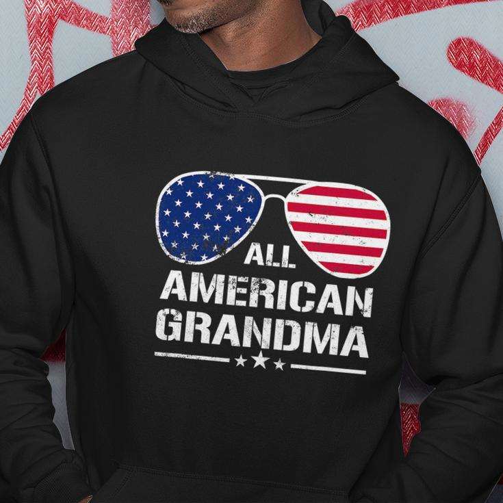 All American Grandma American Flag Patriotic Hoodie Unique Gifts