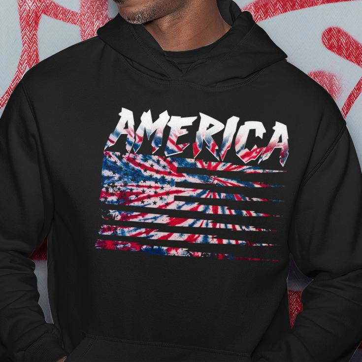 America Lightning Bolt Usa Tie Dye Flag Hoodie Personalized Gifts