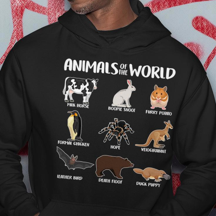 Animals Of The World Funny Names Hoodie Unique Gifts