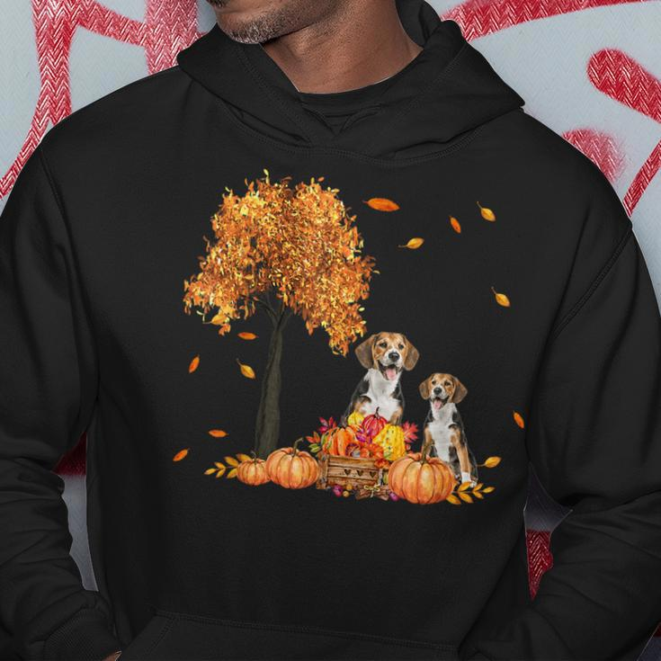 Beagle Autumn Leaf Fall Dog Lover Thanksgiving Halloween Hoodie Funny Gifts