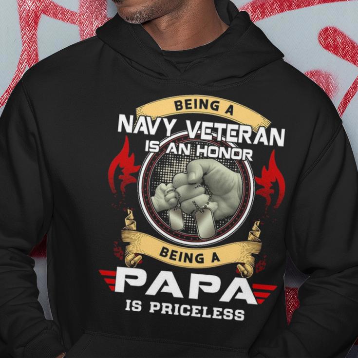 Being A Navy Veteran Is A Honor Being A Papa Is A Priceless Hoodie Unique Gifts