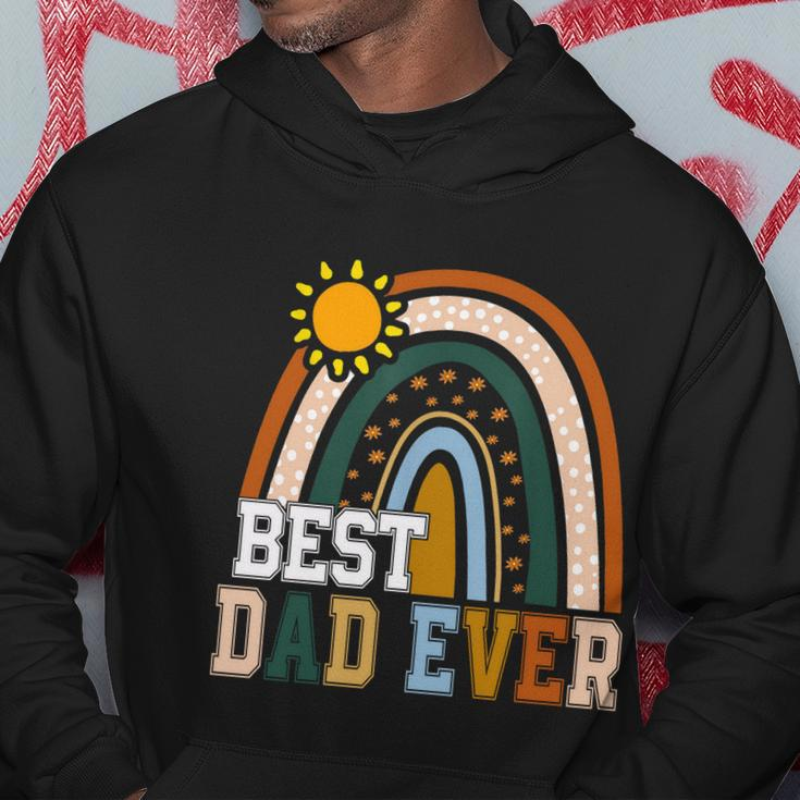 Best Dad Ever Rainbow Funny Fathers Day From Wife Daughter Gift Hoodie Unique Gifts