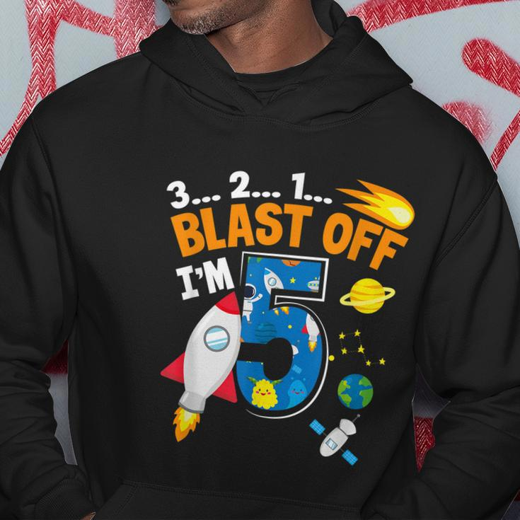 Blast Off Im 5 Funny Astronaut 5Th Birthday Space Costume Hoodie Unique Gifts