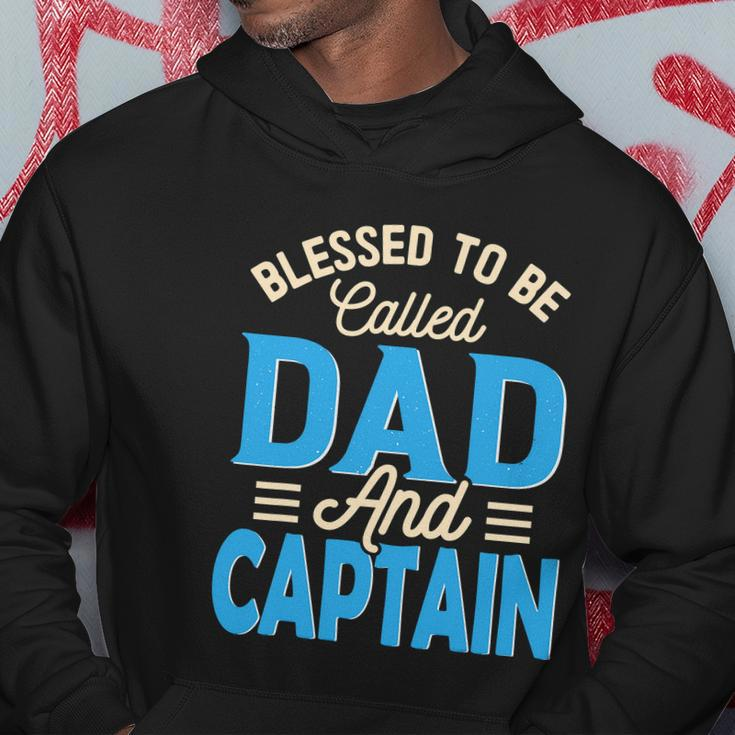 Blessed To Be Called Dad And Captain Fathers Day Gift For Father Fathers Day Gift Hoodie Personalized Gifts