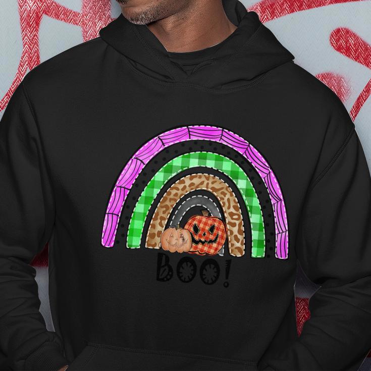 Boo Pumpkin Rainbow Halloween Quote Hoodie Unique Gifts