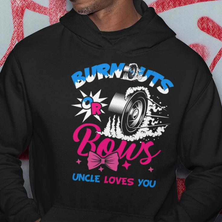 Burnouts Or Bows Gender Reveal Baby Party Announce Uncle Hoodie Unique Gifts