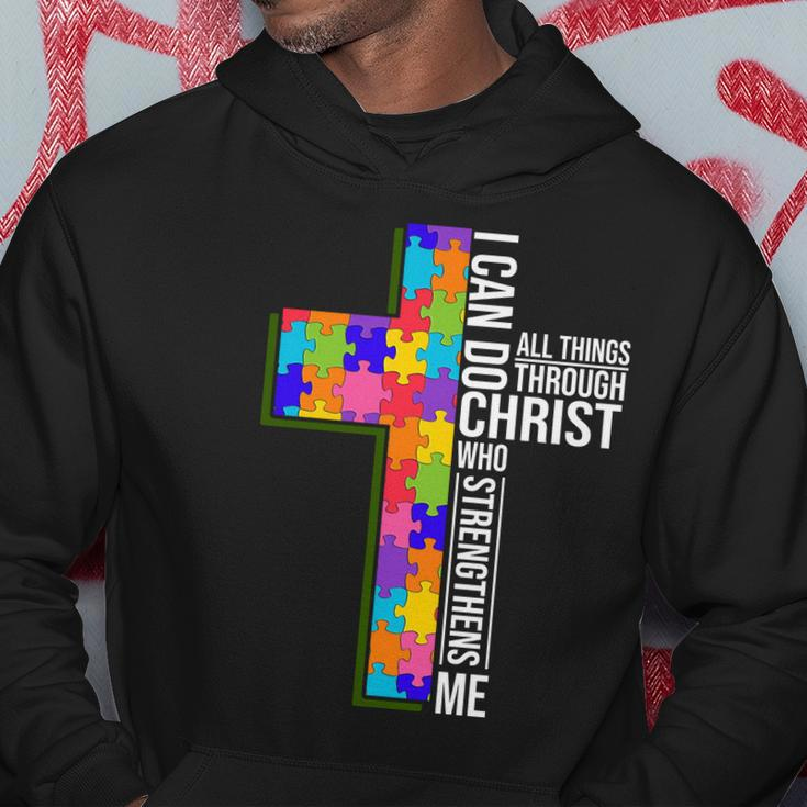 Can Do All Things Through Christ Autism Awareness Hoodie Unique Gifts