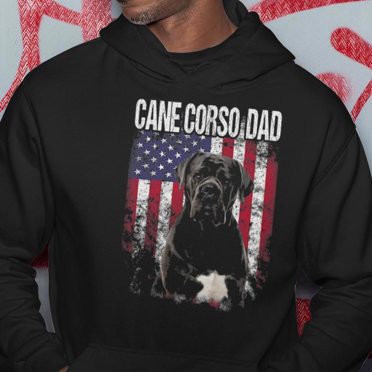 Cane Corso Dad With Proud American Flag Dog Lover Men Hoodie Personalized Gifts