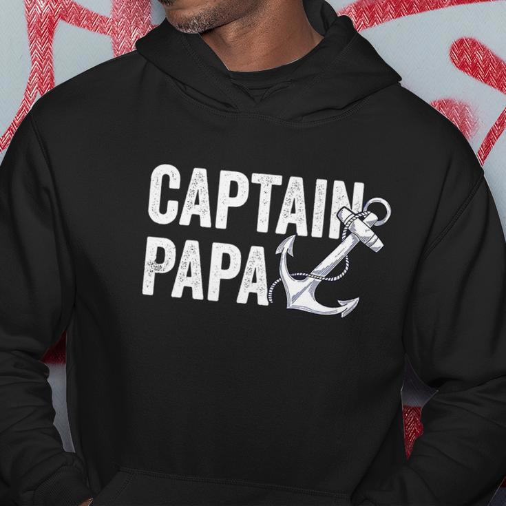 Captain Papa Pontoon Lake Sailor Fuuny Fishing Boating Hoodie Unique Gifts