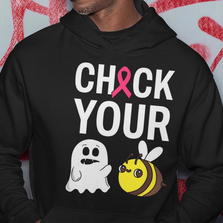 Check Your Boo Bees Breast Cancer Squad Breast Cancer Awareness Hoodie Unique Gifts