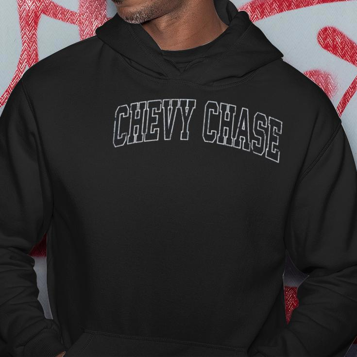 Chevy Chase Maryland Md Vintage Sports Design Navy Design Hoodie Unique Gifts