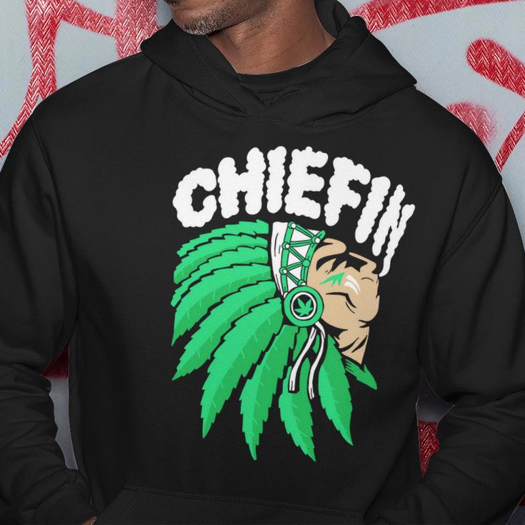 Chiefin Smoke Weed Native American Hoodie Unique Gifts