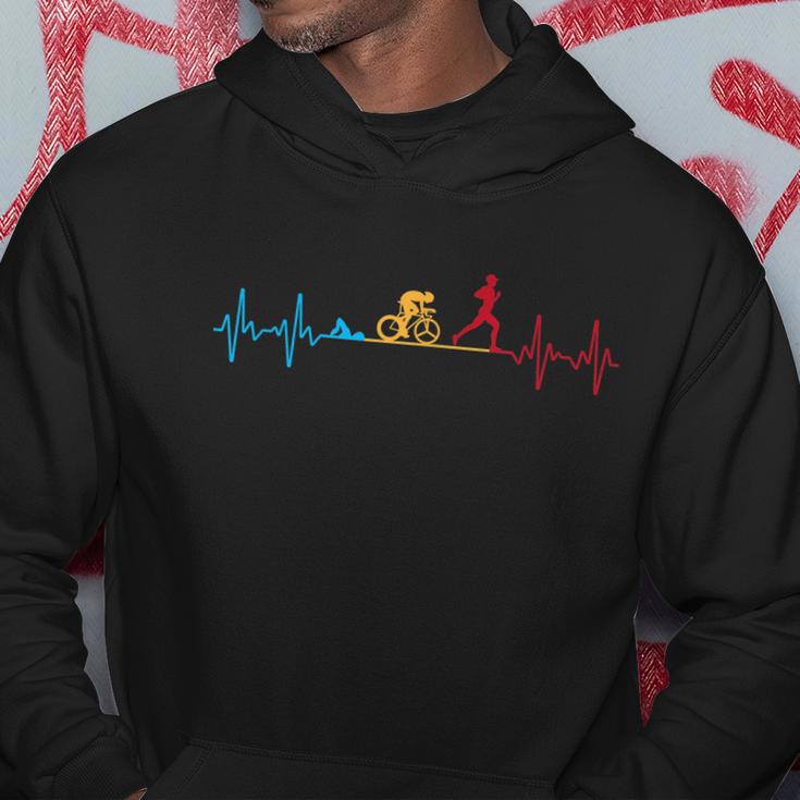 Cool Triathlon Art For Men Women Triathlete Endurance Sport Hoodie Unique Gifts