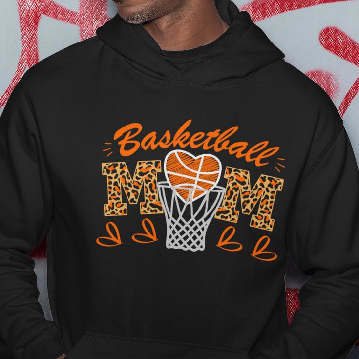 Cute Basketball Mom Retro Distressed Basketball Hoop Basketball Mom Hoodie Unique Gifts