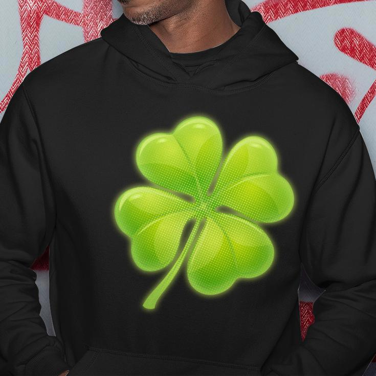 Cute St Patricks Day Lucky Glowing Shamrock Clover Hoodie Unique Gifts