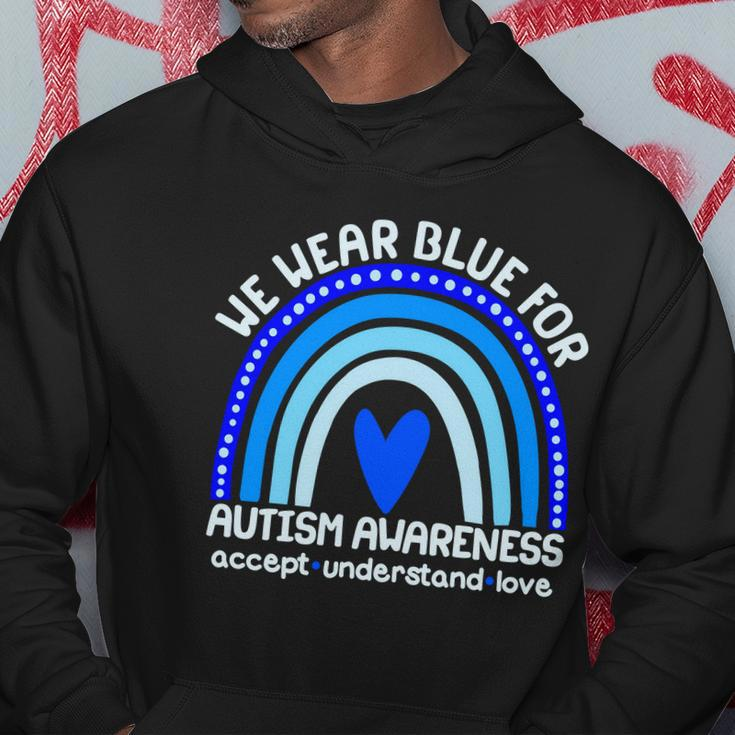 Cute We Wear Blue For Autism Awareness Accept Understand Love Hoodie Unique Gifts