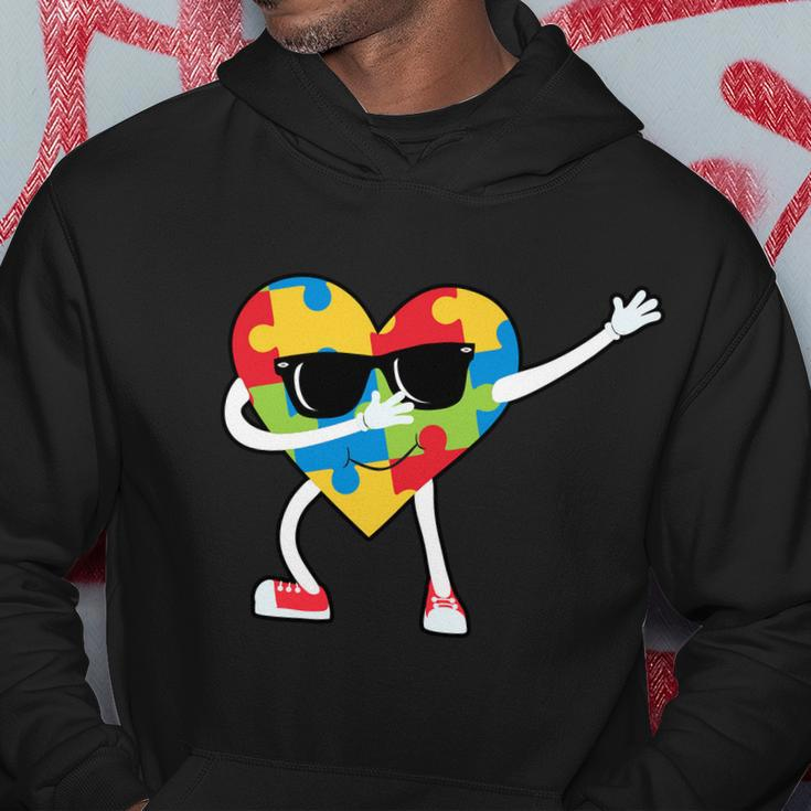 Dabbing Autism Awareness Puzzle Piece Heart Tshirt Hoodie Unique Gifts