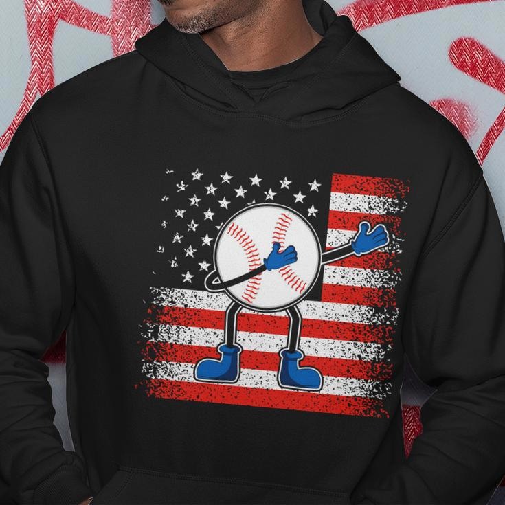 Dabbing Baseball Player 4Th July Usa Flag Plus Size Shirt For Men Women Hoodie Unique Gifts
