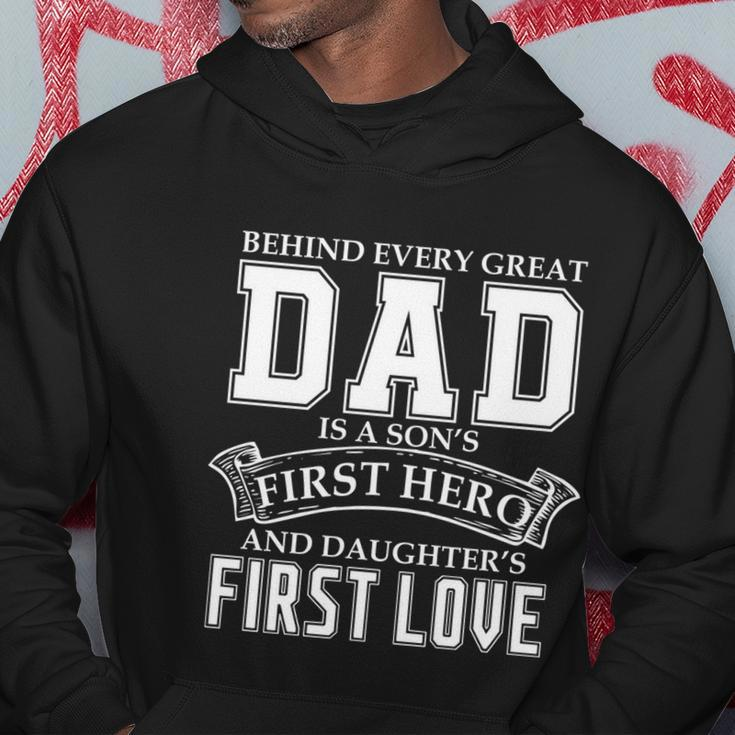 Dad A Sons Hero A Daughters First Love Fathers Day Cool Gift Hoodie Unique Gifts