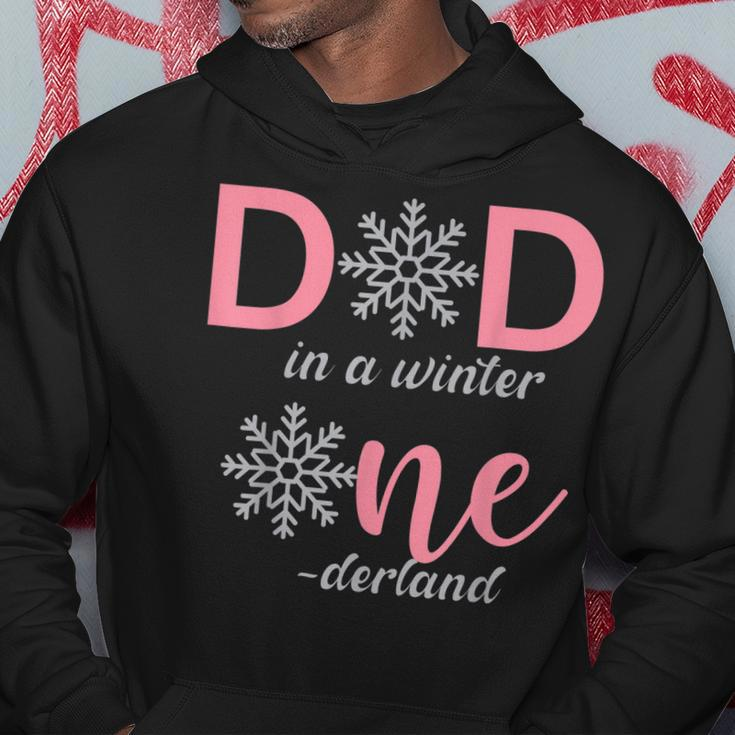 Dad Of The Birthday Girl Winter Onederland 1St Birthday Hoodie Funny Gifts