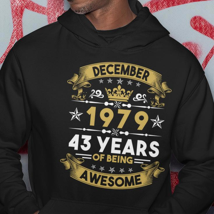 December 1979 43 Years Of Being Awesome Funny 43Rd Birthday Hoodie Unique Gifts