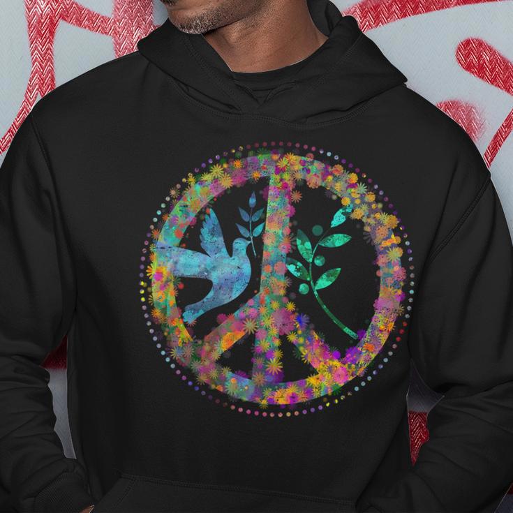 Earth Watercolor Peace Sign Tshirt Hoodie Unique Gifts