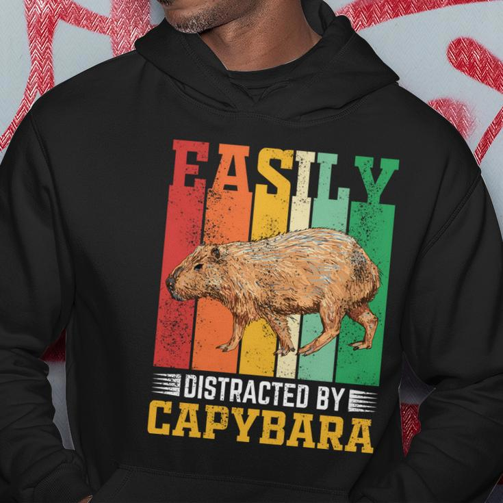 Easily Distracted By Capybara Animal Lover Rodent Gift Hoodie Unique Gifts